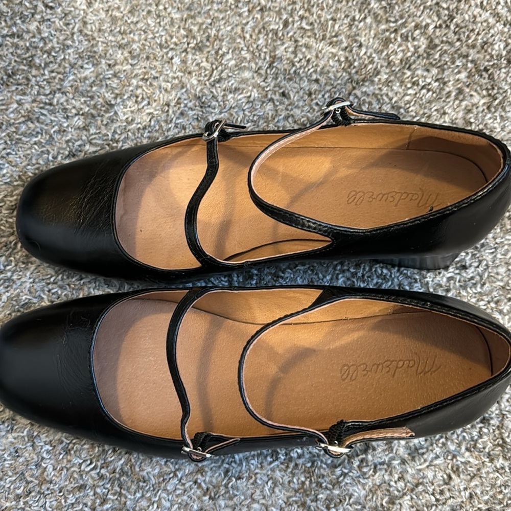 Madewell Nettie Mary Jane heels size 9.5 in black - Picture 6 of 7